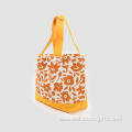 Orange Large Capacity Canvas shopping bag